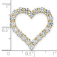 14k Yellow Gold 3 Ct. Lab Grown Diamond VS/SI+ G+ Heart Chain Slide Pendant