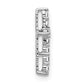 14k White Gold 1/4 Ct. Lab Grown Diamond VS/SI+ G+ Cross Chain Slide Pendant