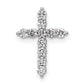 14k White Gold 1/3 Ct. Lab Grown Diamond VS/SI+ G+ Cross Chain Slide Pendant