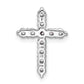 14k White Gold 1/2 Ct. Lab Grown Diamond VS/SI+ G+ Cross Chain Slide Pendant