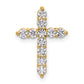 14k Yellow Gold 1/2 Ct. Lab Grown Diamond VS/SI+ G+ Cross Chain Slide Pendant