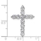 14k White Gold 1 1/2 Ct. Lab Grown Diamond VS/SI+ G+ Cross Chain Slide Pendant