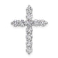 14k White Gold 1 1/2 Ct. Lab Grown Diamond VS/SI+ G+ Cross Chain Slide Pendant