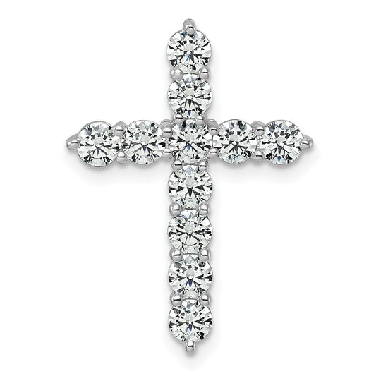 14k White Gold 14K White Certified Gold Lab Grown Diamond 2ctw VS/SI FGH Cross Pendant