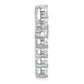 14k White Gold 3 Ct. Lab Grown Diamond VS/SI+ G+ Cross Chain Slide Pendant