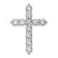 14k White Gold 3 Ct. Lab Grown Diamond VS/SI+ G+ Cross Chain Slide Pendant