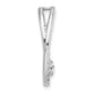 14k White Gold 1/2 Ct. Lab Grown Diamond VS/SI+ G+ Double Oval Chain Slide Pendant