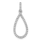 14k White Gold 1/4 Ct. Lab Grown Diamond VS/SI+ G+ Teardrop Dangle Pendant