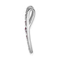 14k White Gold 1/5 Ct. Lab Grown Diamond VS/SI+ G+ and Lab Created Ruby Chain Slide Pendant