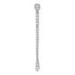 14k White Gold 1 Ct. Lab Grown Diamond VS/SI+ G+ Fancy Bar Chain Slide Pendant