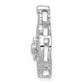 14k White Gold 1/2 Ct. Lab Grown Diamond VS/SI+ G+ Fancy Design Chain Slide Pendant