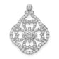 14k White Gold 1/2 Ct. Lab Grown Diamond VS/SI+ G+ Fancy Design Chain Slide Pendant