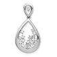 14K White Gold Lab Grown Diamond VS/SI FGH Fancy Teardrop Pendant