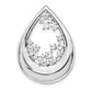 14K White Gold Lab Grown Diamond VS/SI FGH Teardrop Pendant