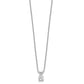 14k White Gold 1/4 Ct. Lab Grown Diamond VS/SI+ G+ Round Four Prong 18 inch Solitaire Pendant Necklace