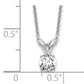 14k White Gold 1/4 Ct. Lab Grown Diamond VS/SI+ G+ Round Four Prong 18 inch Solitaire Pendant Necklace