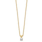 14k Yellow Gold 1/3 Ct. Lab Grown Diamond VS/SI+ G+ Round Four Prong 18 inch Solitaire Pendant Necklace