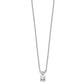 14k White Gold 1/3 Ct. Lab Grown Diamond VS/SI+ G+ Round Four Prong 18 inch Solitaire Pendant Necklace