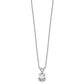 14k White Gold 3/4 Ct. Certified Lab Grown Diamond VS/SI+ G+ Round Four Prong 18 inch Solitaire Pendant Necklace