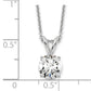 14k White Gold 3/4 Ct. Certified Lab Grown Diamond VS/SI+ G+ Round Four Prong 18 inch Solitaire Pendant Necklace