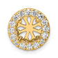 14k Yellow Gold 1/2 Ct. Lab Grown Diamond VS/SI+ G+ Round Halo Chain Slide Pendant