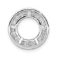 14K White Gold Lab Grown Diamond VS/SI FGH Circle Pendant