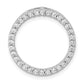 14k White Gold 1/2 Ct. Lab Grown Diamond VS/SI+ G+ Circle Chain Slide Pendant