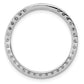 14k White Gold 3/4 Ct. Lab Grown Diamond VS/SI+ G+ Circle Chain Slide Pendant