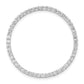 14k White Gold 1 Ct. Lab Grown Diamond VS/SI+ G+ Circle Chain Slide Pendant