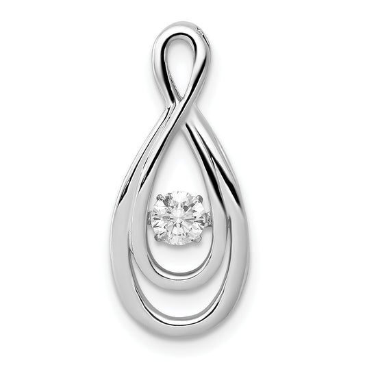 14k White Gold 1/4 Ct. Lab Grown Diamond VS/SI+ G+ Vibrant Infinity Slide Pendant