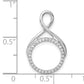 14k White Gold 1/10 Ct. Lab Grown Diamond VS/SI+ G+ Fashion Circle Dangle Chain Slide Pendant