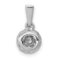 14k White Gold 1/4 Ct. Lab Grown Diamond VS/SI+ G+ Circle Cluster Pendant