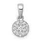 14k White Gold 1/4 Ct. Lab Grown Diamond VS/SI+ G+ Circle Cluster Pendant