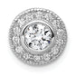 14k White Gold 1/2 Ct. Lab Grown Diamond VS/SI+ G+ Round Halo Chain Slide Pendant