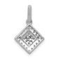 14k White Gold 1/4 Ct. Lab Grown Diamond VS/SI+ G+ Geometric Cluster Pendant