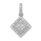 14k White Gold 1/4 Ct. Lab Grown Diamond VS/SI+ G+ Geometric Cluster Pendant