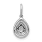 14k White Gold 1/3 Ct. Lab Grown Diamond VS/SI+ G+ Teardrop Dangle Pendant