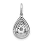 14k White Gold 1/2 Ct. Lab Grown Diamond VS/SI+ G+ Teardrop Dangle Pendant