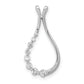 14k White Gold 1/6 Ct. Lab Grown Diamond VS/SI+ G+ Teardrop Chain Slide Pendant