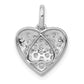 14k White Gold 1/2 Ct. Lab Grown Diamond VS/SI+ G+ Cluster Heart Pendant