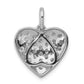 14k White Gold 1 Ct. Lab Grown Diamond VS/SI+ G+ Cluster Heart Pendant