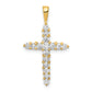 14k Yellow Gold 1/2 Ct. Lab Grown Diamond VS/SI+ G+ Cross Pendant