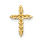 14k Yellow Gold 1/3 Ct. Lab Grown Diamond VS/SI+ G+ Cross Chain Slide Pendant