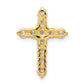 14k Yellow Gold 3/4 Ct. Lab Grown Diamond VS/SI+ G+ Cross Chain Slide Pendant