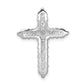 14k White Gold 1 1/4 Ct. Lab Grown Diamond VS/SI+ G+ Cross Chain Slide Pendant