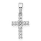 14k White Gold 1/10 Ct. Lab Grown Diamond VS/SI+ G+ Latin Cross Pendant