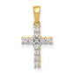 14k Yellow Gold 1/10 Ct. Lab Grown Diamond VS/SI+ G+ Latin Cross Pendant