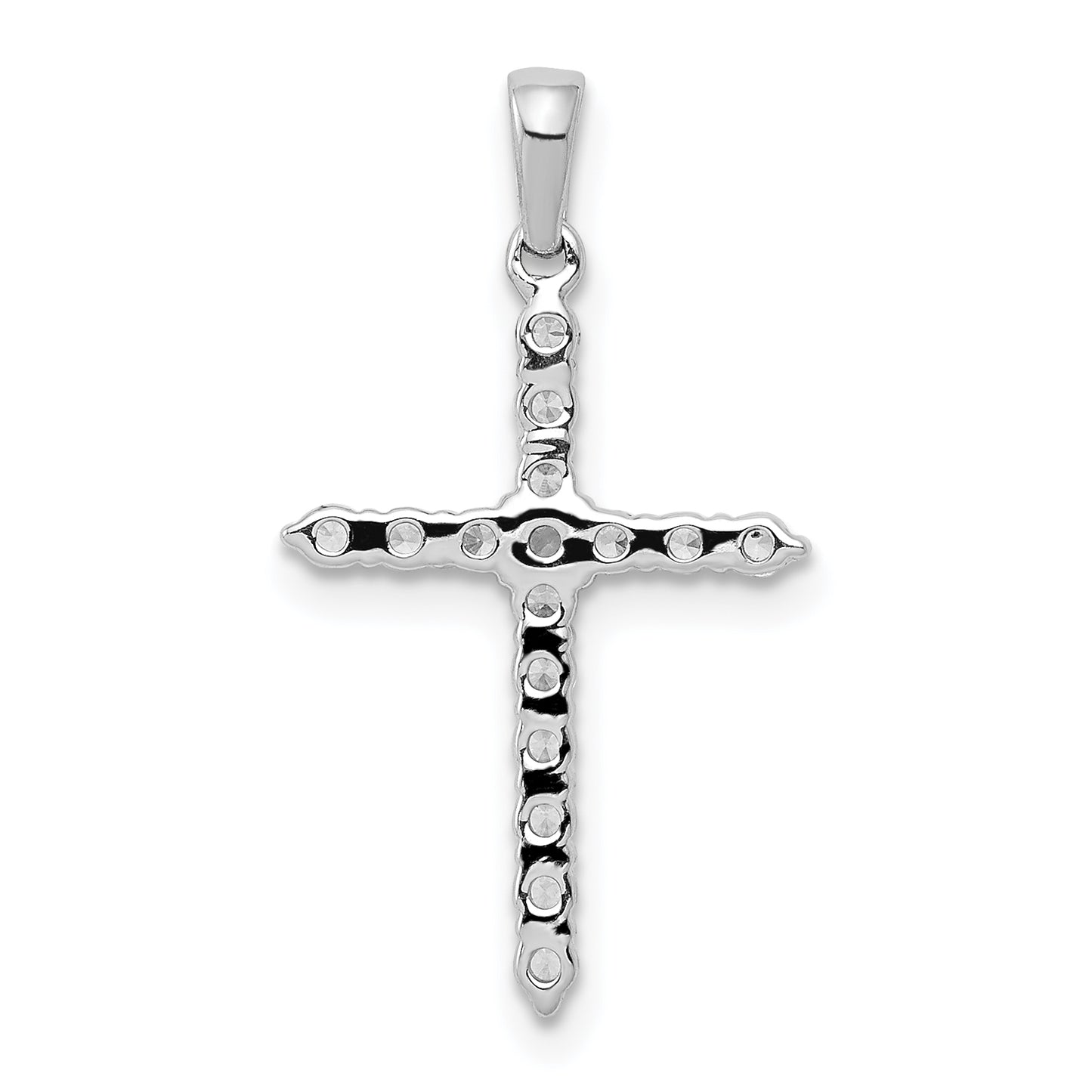 14k White Gold 1/4 Ct. Lab Grown Diamond VS/SI+ G+ Cross Pendant