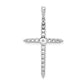 14k White Gold 1/2 Ct. Lab Grown Diamond VS/SI+ G+ Cross Pendant