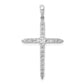 14k White Gold 1/2 Ct. Lab Grown Diamond VS/SI+ G+ Cross Pendant